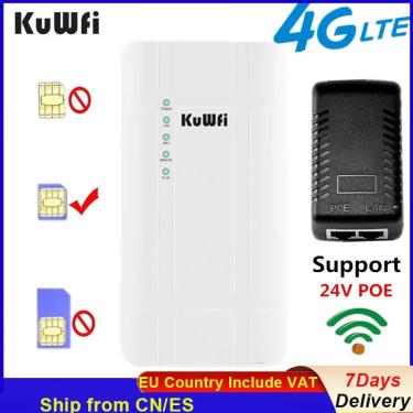 Imagem de KuWFi-Roteador sem fio ao ar livre  4G LTE  alta potência  300Mbps  CPE  Roteador WiFi CAT4