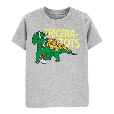 Imagem de Camiseta Algodão Manga Curta Cinza Triceratops - Carter's