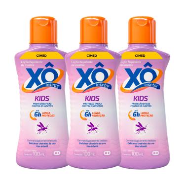 Imagem de Xô Inseto Kids Loção 100ml - Kit c/ 3 unid
