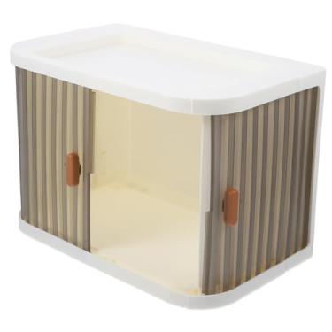 Imagem de IMIKEYA Caixa organizador de balcão de banheiro organizador de lápis gavetas de plástico Estojo de armazenamento caso de armazenamento criativo com tampa bugigangas
