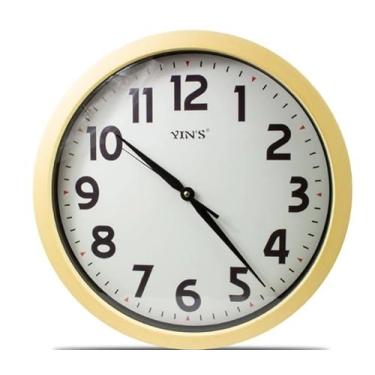 Imagem de Relógio de Parede Redondo Yin's Madeira Clara 43,5cm