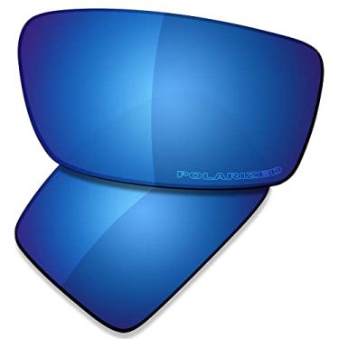 Imagem de Saucer Lentes de substituição premium para óculos de sol Oakley Gascan OO9014 de alta definição - Azul meia-noite polarizado