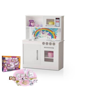 Imagem de Cozinha Mágica Infantil Toque De Unicórnio Branca Brinquedos
