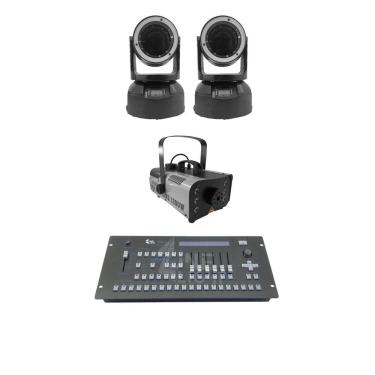 Imagem de Kit 2 Mini Moving Beam+Máquina De Fumaça 1200W+Mesa Pilot