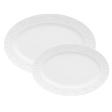 Imagem de Travessas para Servir Tassel 2un 34,5 e 28cm Porcelana Germer