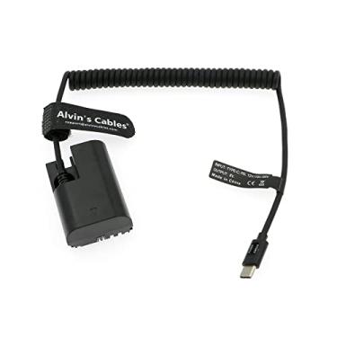 Imagem de Alvin's Cables PD USB C Tipo-C para LP-E6 Cabo de alimentação de bateria falsa para câmeras Canon EOS R R5 R6 90D 80D 70D 60D 60Da 5D Mark II III IV 6D Mark II 7D Mark II