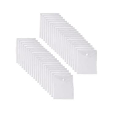 Imagem de YESSART 21 x 28 envelopes plásticos transparentes verticais para armazenamento de arquivos de documentos, pacote com 40, fecho de gancho