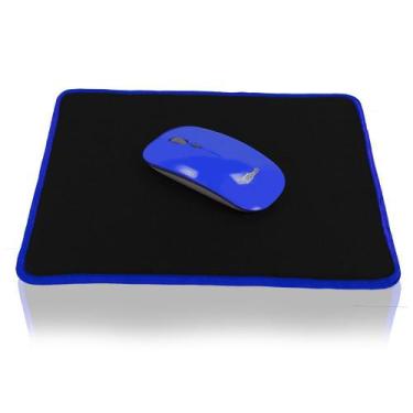Imagem de Mousepad Gamer Borda Costurada Pequeno 27 X 22 Cm - Azul - Mbtech
