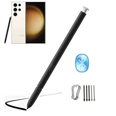 Imagem de Caneta S23 Ultra Stylus (com Bluetooth) de substituição para Samsung Galaxy S23 Ultra 5G Touch Stylus Pen S ponta de substituição (creme)