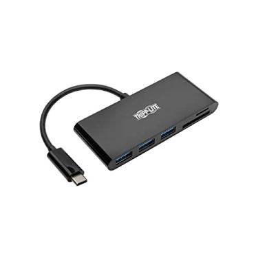 Imagem de Tripp Lite Conversor adaptador multiportas USB C Hub com 3 USB-A, Micro SD, SD/MMC leitor de cartão de memória Thunderbolt 3, preto (U460-003-3AMB)
