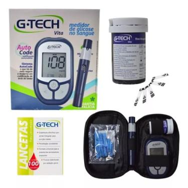 Imagem de Kit Medidor De Glicemia G-tech Vita + 100 Lancetas G-tech