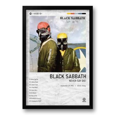 Imagem de Quadro Álbum Spotify Never Say Die! Black Sabbath 40x60cm