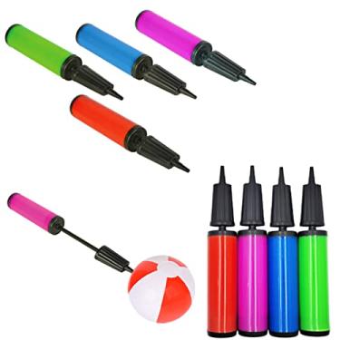 Imagem de Chochkees Bomba de ar inflável resistente e rápida para balões de mão, dupla ação bidirecional (pacote com 4)