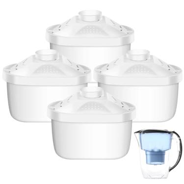 Imagem de Tujoe 4 peças de substituição de filtro de água alcalina de substituição de jarro de água alcalina para melhorar a água potável alcalina e saudável