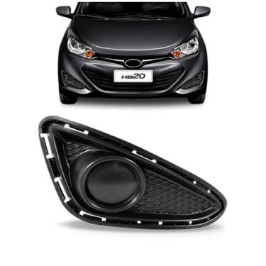 Imagem de Moldura Grade Farol Milha Hb20 2012 2013 2014 2015 Sem Furo - G. Compo