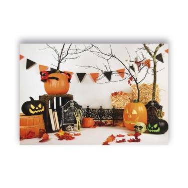 Imagem de Fundo Fotográfico 2,20 x 1,50 - Cenário Halloween Fundo Branco 017 - V