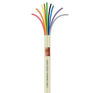 Imagem de Cabo Manga 10x22 AWG - com Blindagem Bege - 20 Metros - CIRILO CABOS