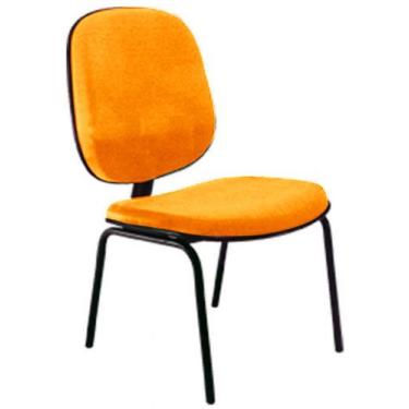 Imagem de Cadeira Diretor Fixa para Escritório Linha Uno Laranja - Design Office