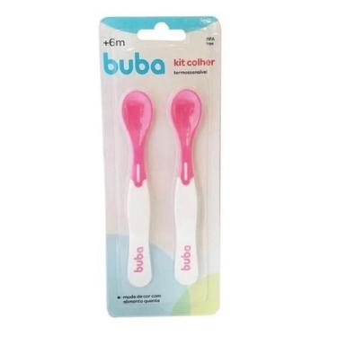 Imagem de Kit 2 Colheres Termossensivel Muda COR Bebe Rosa Buba 11750
