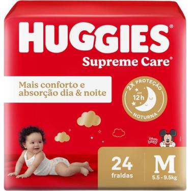 Imagem de Fraldas descartaveis huggies supreme care jumbo m com 24 unidades - Ki