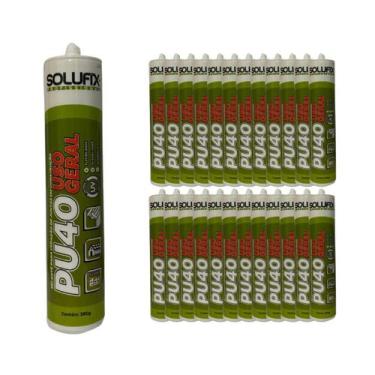 Imagem de Kit 24un Silicone Selante PU geral Profissional Preto 380g - Solufix