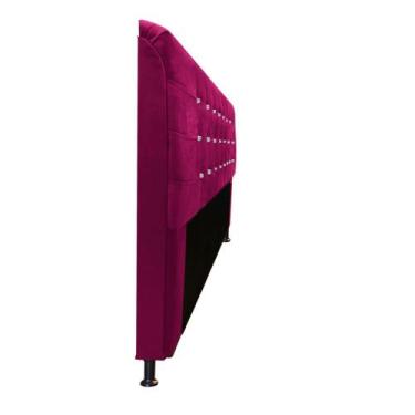 Imagem de Cabeceira Estofada Dama com Botões de Strass para Cama Box 195cm King 