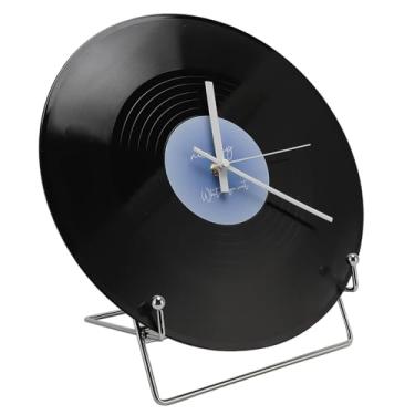 Imagem de Relógio de Parede Redondo Com Registro Lp de 12 Espaços, Relógio de Parede Decorativo retrô Operado por Bateria, Decoração para Casa, Escritório, Escola, Sala de Aula (Azul)