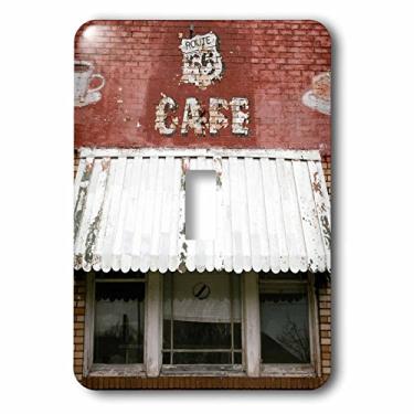 Imagem de 3dRose lsp_230773_1 Fachada de um café abandonado, Litchfield, Illinois, EUA. Interruptor único Rota 66