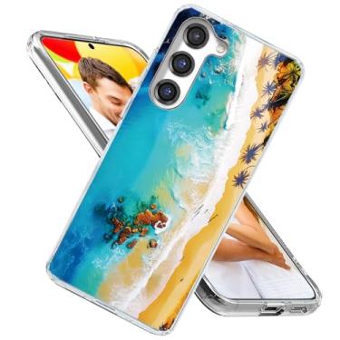 Imagem de ARTIOSIT Capa para Galaxy S23 Plus, capa para Samsung S23 Plus, para meninas, mulheres, homens, à prova de choque, fina, macia, TPU, capa protetora para S23 Plus, mar, oceano, ensolarado, verão,