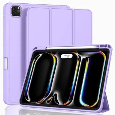 Imagem de ZryXal Nova capa para iPad Pro de 13 polegadas (M5) 2025 / (M4) 2024 com suporte para lápis, capa inteligente para iPad [compatível com Pencil Pro e Pencil (USB-C)], suporta Touch ID e despertar