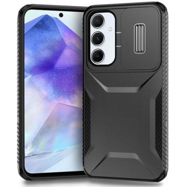 Imagem de Yerebel Capa para Galaxy A55 5G, capa para Samsung A55 SM-A556U com capa de câmera deslizante, de grau militar, antiderrapante, resistente, à prova de choque, capa protetora para celular para Samsung