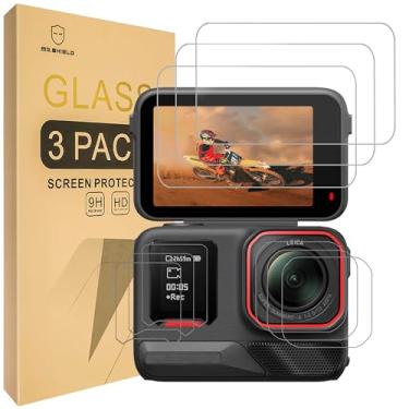 Imagem de Mr.Shield Protetor de tela compatível com Insta360 Ace Pro 2 [3x lentes e vidro de tela sensível ao toque + 3x PET (não vidro) protetor de tela pequeno] [vidro temperado] [dureza 9H]