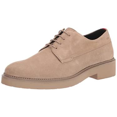 Imagem de HUGO by Hugo Boss Sapato Oxford masculino grosso com cadarço, Leite de Aveia, 7