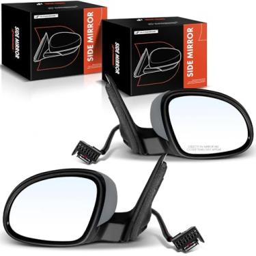 Imagem de A-Premium Par (2) espelhos retrovisores elétricos do lado do motorista e do passageiro - compatível com Volkswagen Tiguan, Tiguan Limited - Espelho retrovisor externo dobrável manual aquecido cinza e