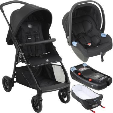 Imagem de Carrinho de Bebe Moises Bebe Conforto Base Burigotto Lui Grafite