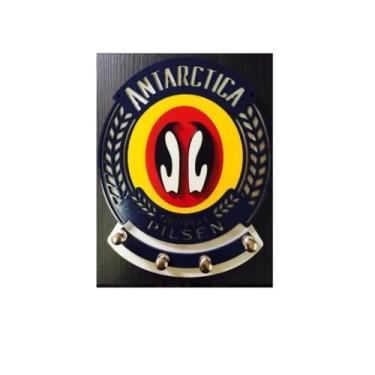 Imagem de Porta Chaves Madeira Mdf Não Esqueça Chaves Antarctica - Casa Nobre