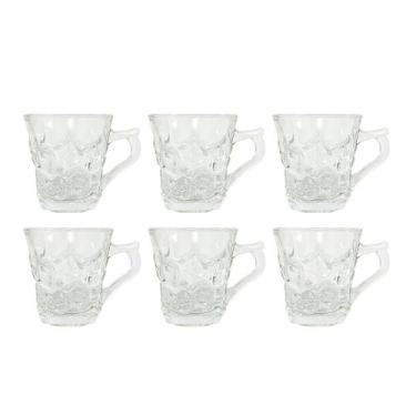 Imagem de Conjunto 6 Xícaras De Vidro Elegante P/ Café Chá Expresso Bebidas Quen
