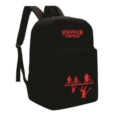Imagem de Mochila Escolar Stranger Things Upside Down - SEMPRENALUTA, PRETO