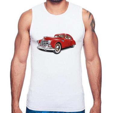 Imagem de Regata Retro Classic Red Car - Foca na Moda, Branco, GG