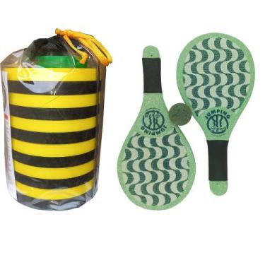 Imagem de Raquete de Frescobol mais Jogo de Bocha Argentina Achatada De Praia - 