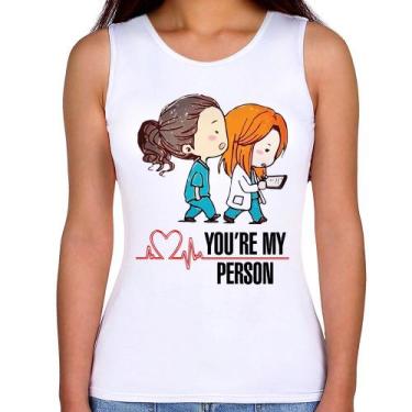 Imagem de Regata Feminina You're My Person - Foca na Moda, Branco, GGG