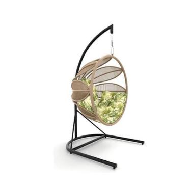 Imagem de Balanço Flor em Corda Náutica Areia - Tecido Palmares Bege - Atacadao 