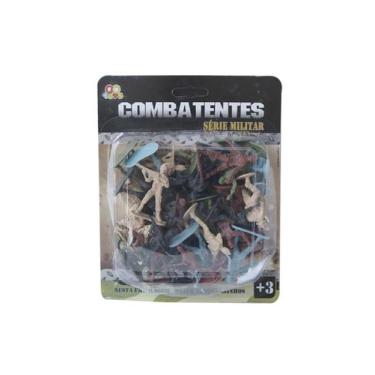 Imagem de Brinquedo kit militar de plastico com 38 peças - Fu Xing