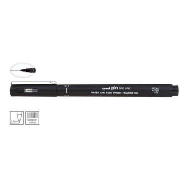 Imagem de Caneta Uni Pin Fine Line Preta 0.1mm Mitsubishi - Uni-Ball