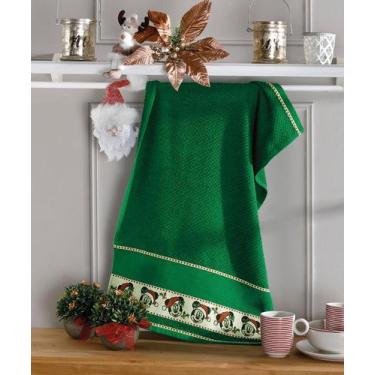 Imagem de Pano De Copa Felpudo Jacquard Para Bordar Ponto Cruz Mickey e Minnie N