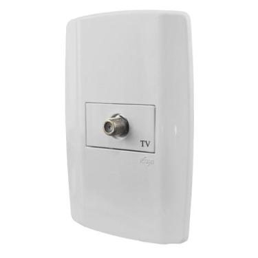 Imagem de Conjunto Espelho 4x2 com Tomada para Antena de TV Horizontal Linha Sli