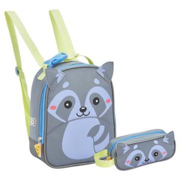 Imagem de Kit Lancheira e Estojo Escolar Zoop Animais - Seanite