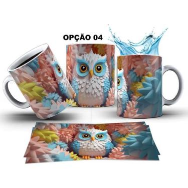 Imagem de Caneca 325ml Dia Dos Professores Corujas Coloridas - LARANJA E MIMOS
