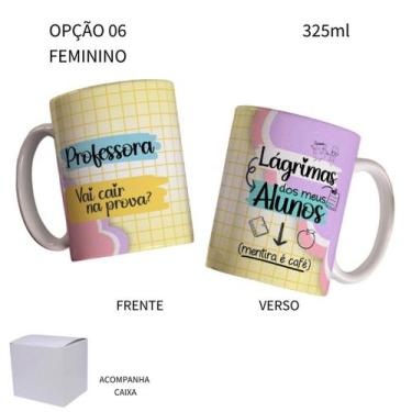 Imagem de Caneca 325ml Flork Profissões Dia Dos Professores - LARANJA E MIMOS
