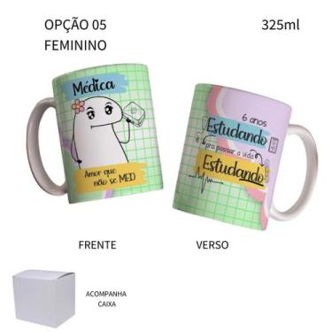 Imagem de Caneca 325ml Flork Medicina Médica Médico - LARANJA E MIMOS